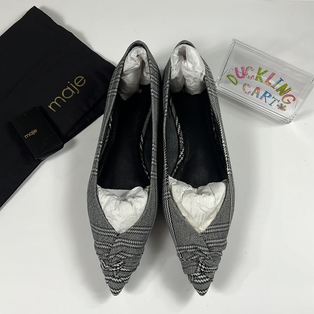 **SOLD** NWT👠 Maje  Ballerine Prince Carreaux  Flats SZ-39